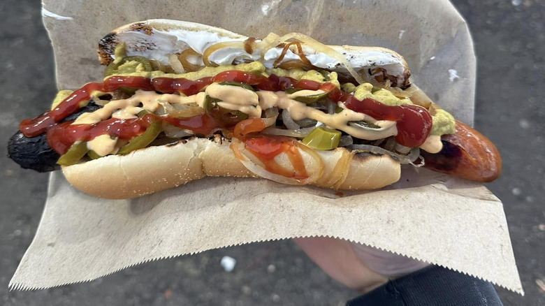 Seattle-style hot dog from SoDo Grill