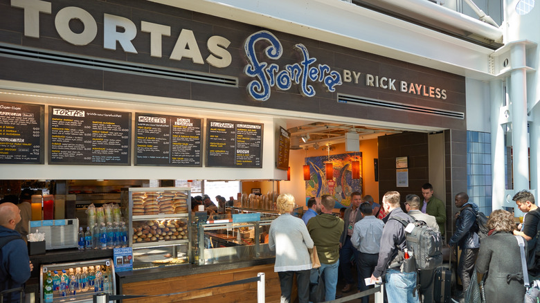 Customers lined up at Tortas Frontera by Rick Bayless