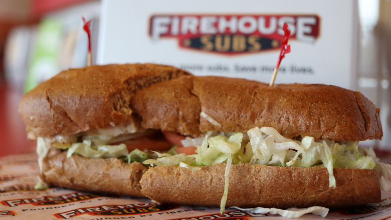A sub sandwich from Firehouse Subs