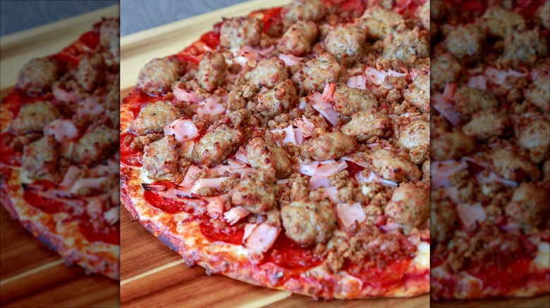 Cassano's pizza with pop and chips