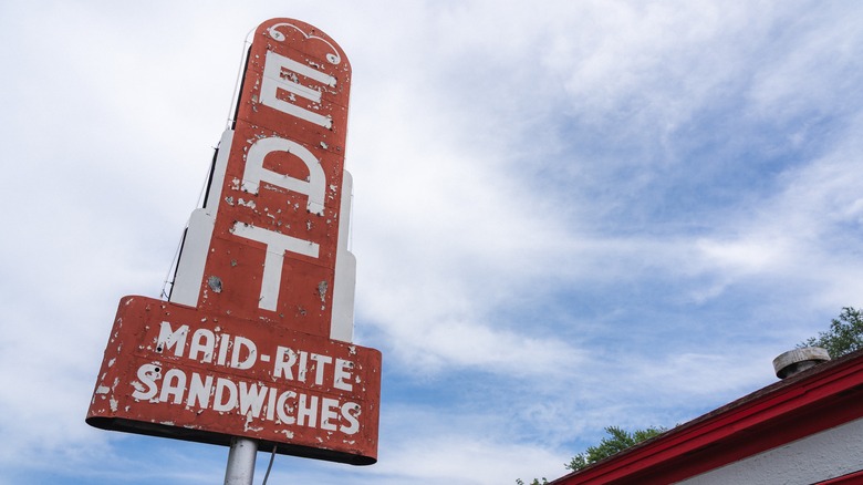 Maid-Rite Sandwich Shoppe old sign