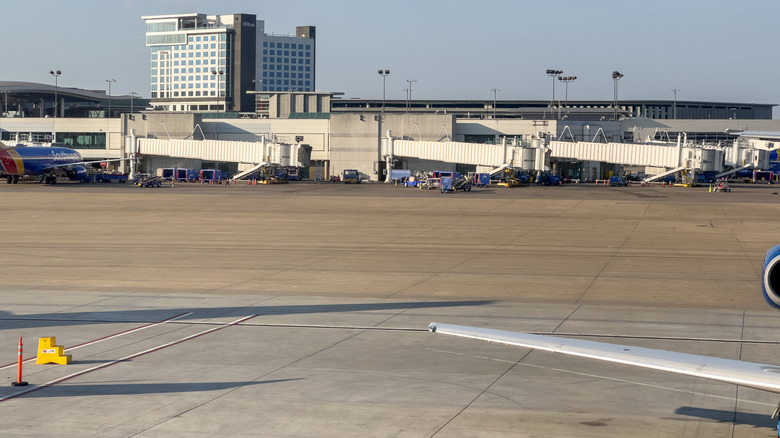 Nashville airport on the runway