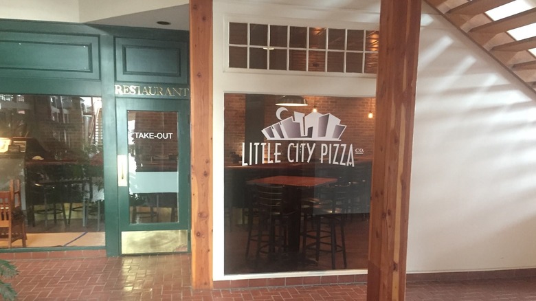 Storefront of Little City Pizza