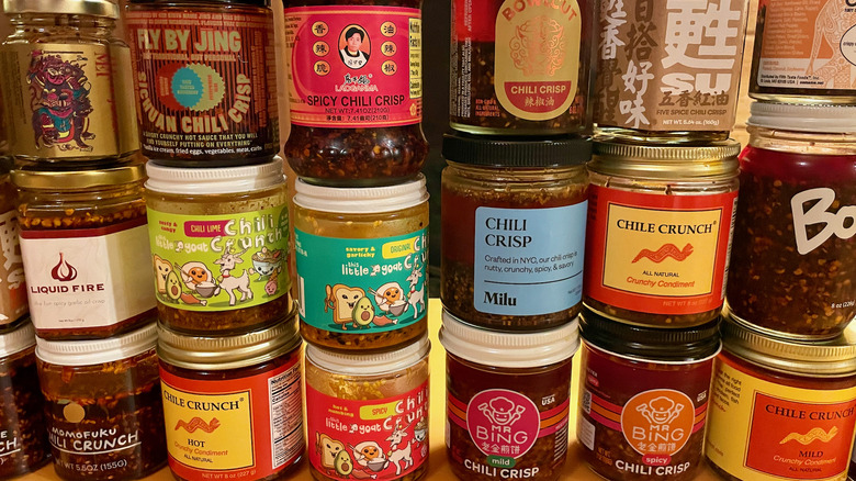Various chili crisp brands