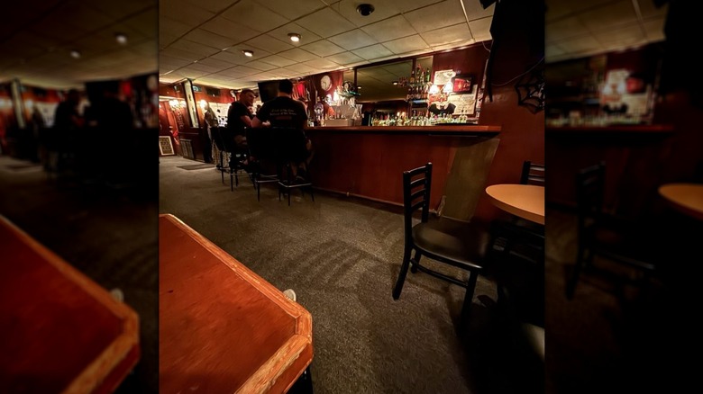 An inside photo of the Cloak Room