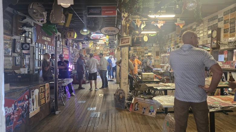 Bar regulars at The Moravia Store in Texas