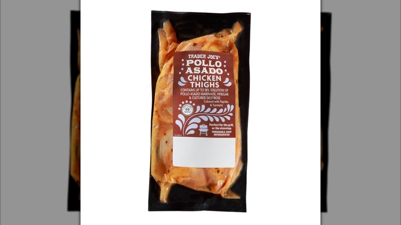 Package of Trader Joe's Pollo Asado Chicken Thighs