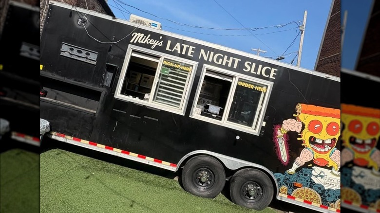 Mikey's Late Night Slice food truck during the day