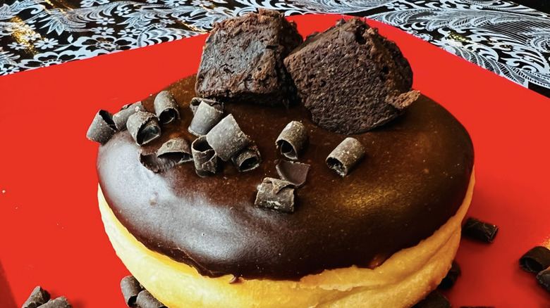 decadent chocolate donuts with brownies