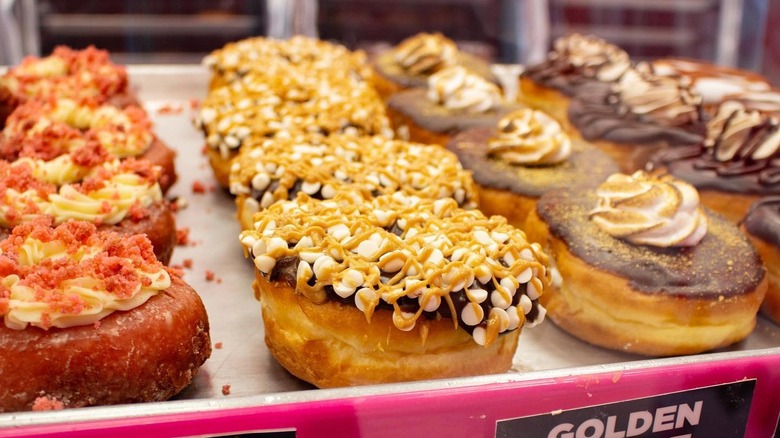 display of donuts