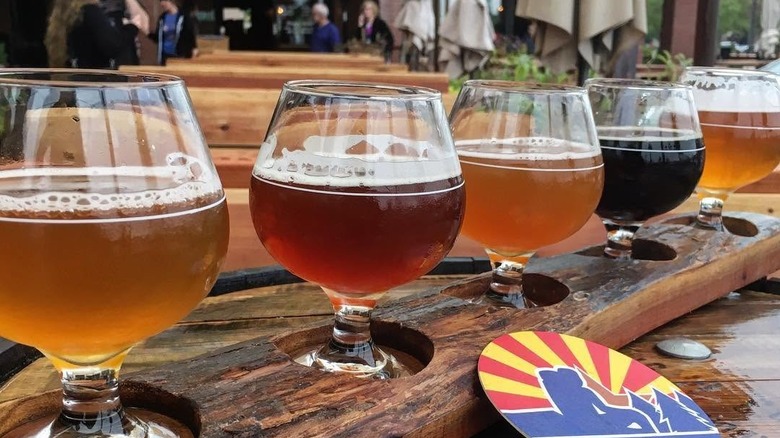 beer flight arizona wilderness brewing co.