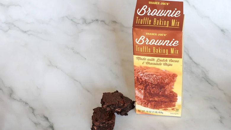 Brownie Truffle Baking Mix on marble countertop