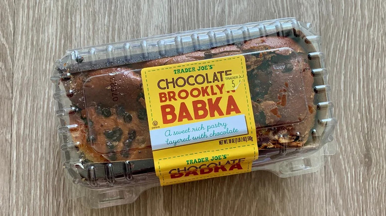 Chocolate Brooklyn Babka on wooden floor