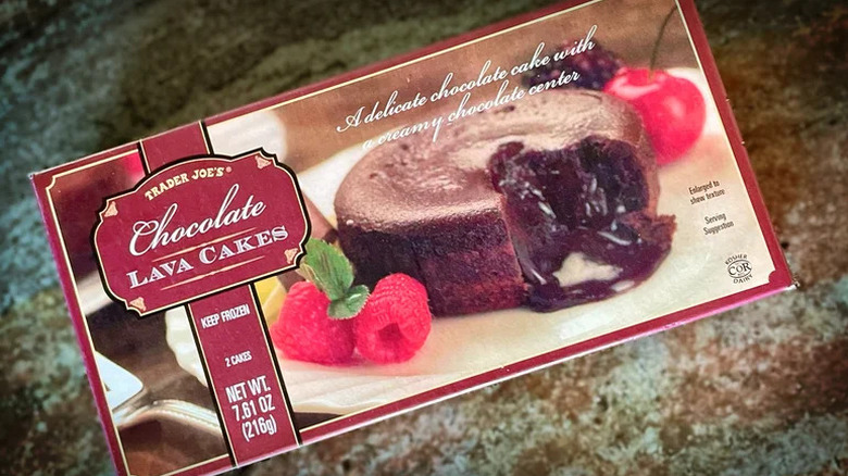 Chocolate Lava Cakes in box on countertop