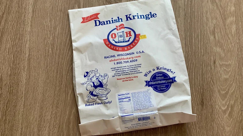 Danish Kringle on wooden floor