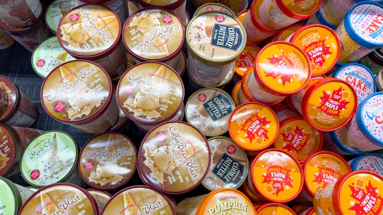 Trader Joe's ice cream in freezer section