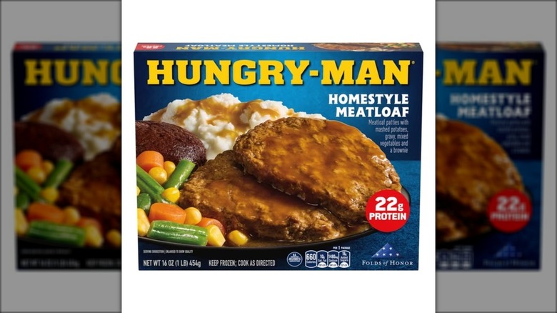 Box of Hungry Man home-style meatloaf