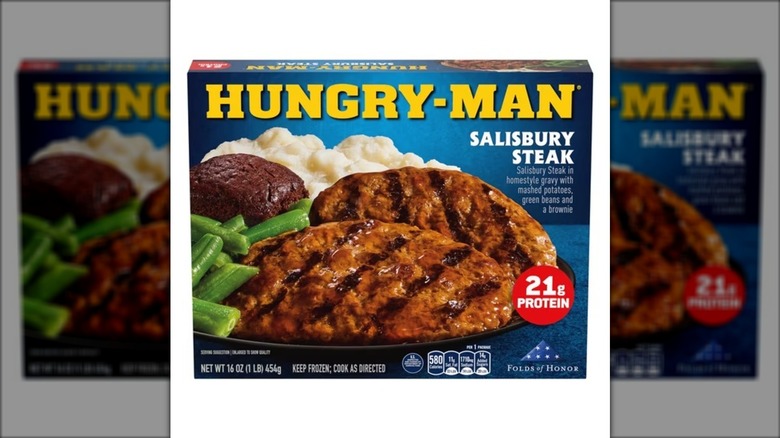 Box of Hungry Man Salisbury steak