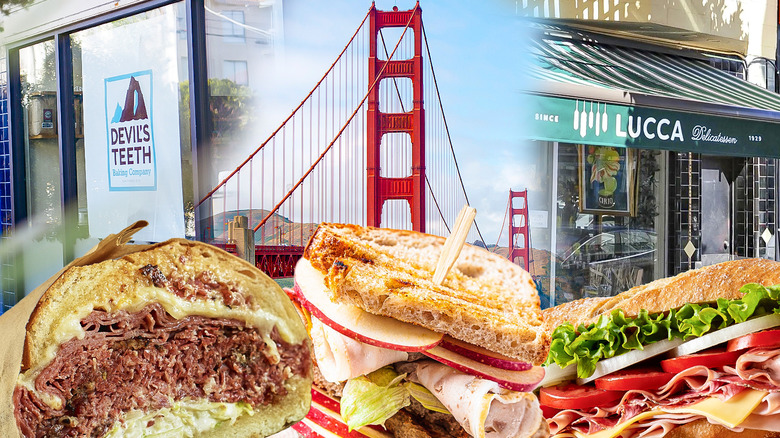  San Francisco sandwich shop collage