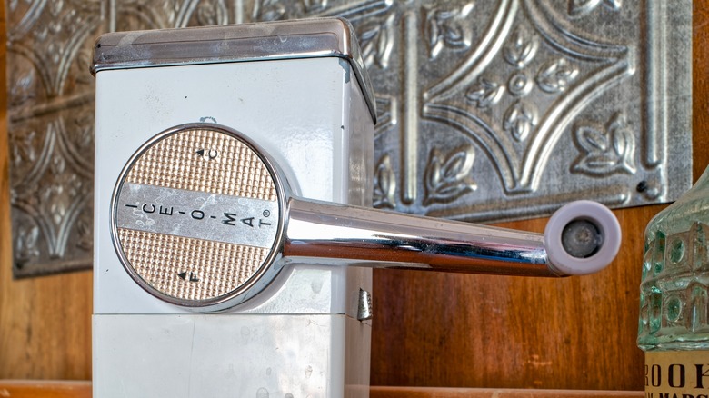 The Ice-O-Mat on a counter