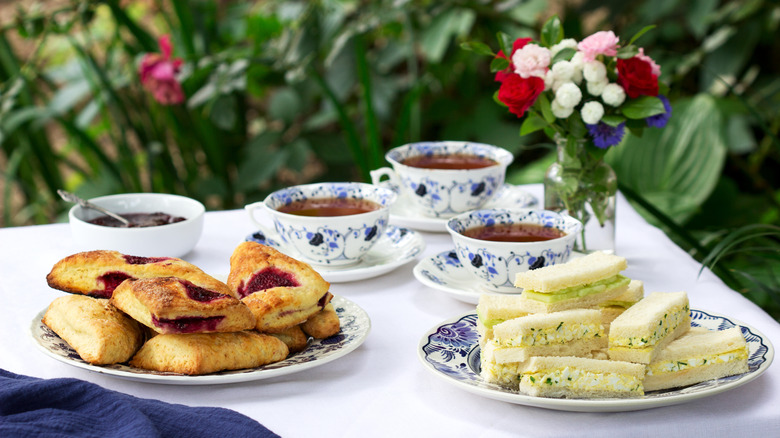Afternoon tea with sweets & sandwiches