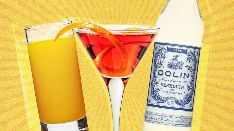 composite of orange juice, cocktail, blanc vermouth