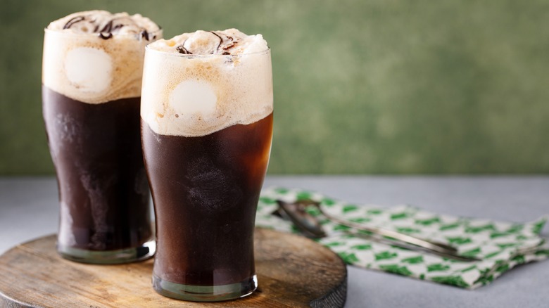 boozy glass of stout and ice cream
