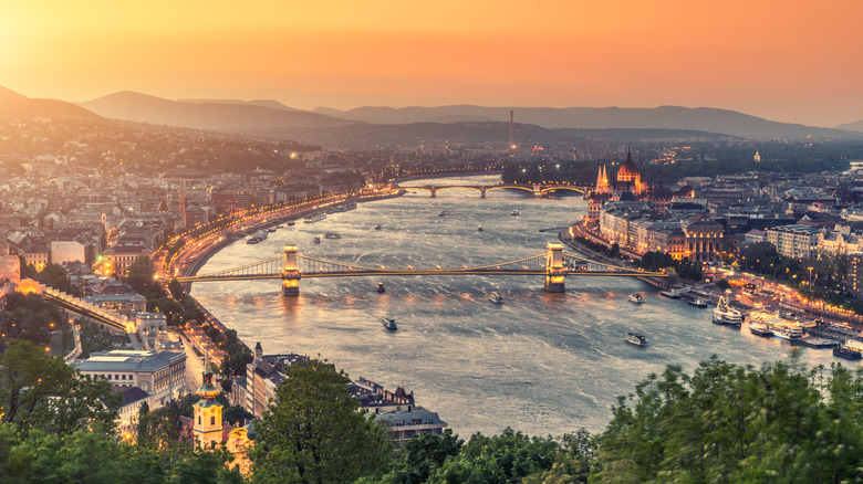 Budapest at sunset