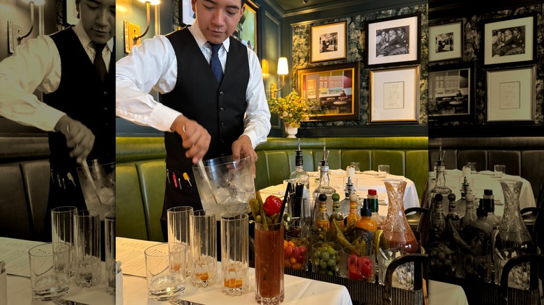 bloody mary prepared tableside at Jack & Charlie's No. 118