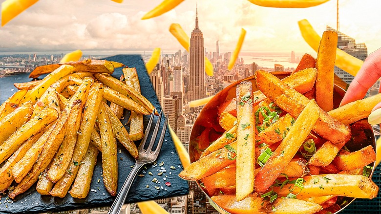 Fries and the New York skyline