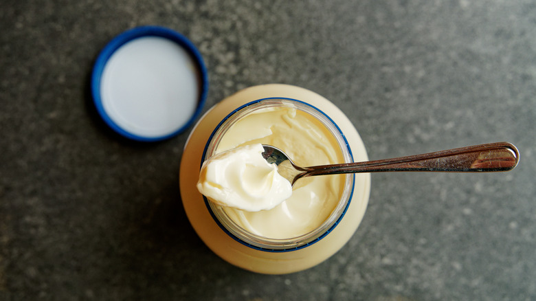 A spoonful of mayonnaise