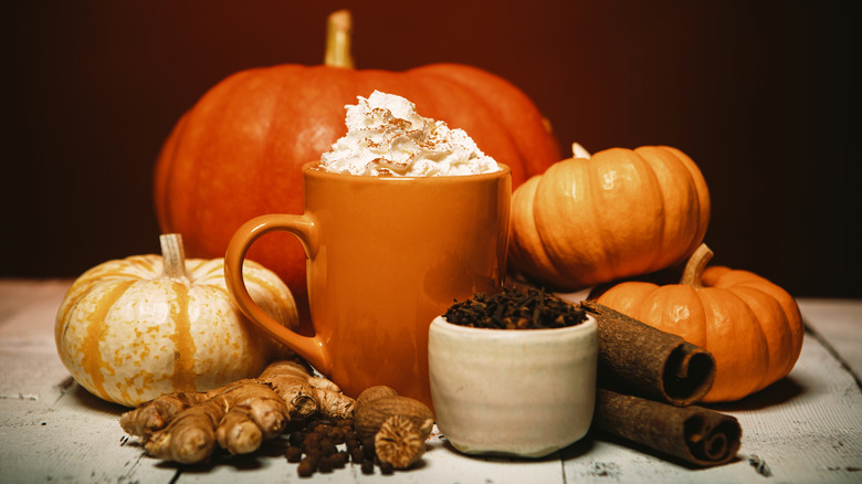 Pumpkin spice latte and fall spices