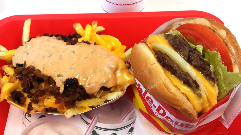 In-N-Out double double and animal style fries
