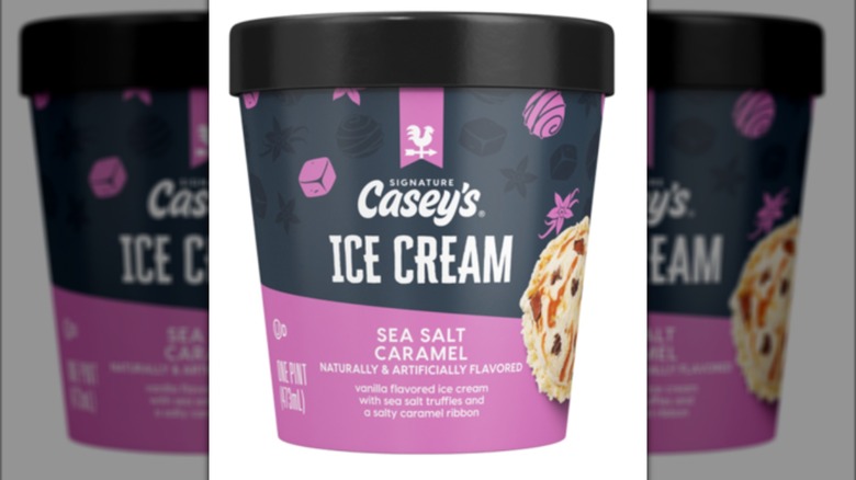 A pint of Casey's Sea Salt Caramel ice cream