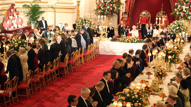 photo of banquet held by the Queen
