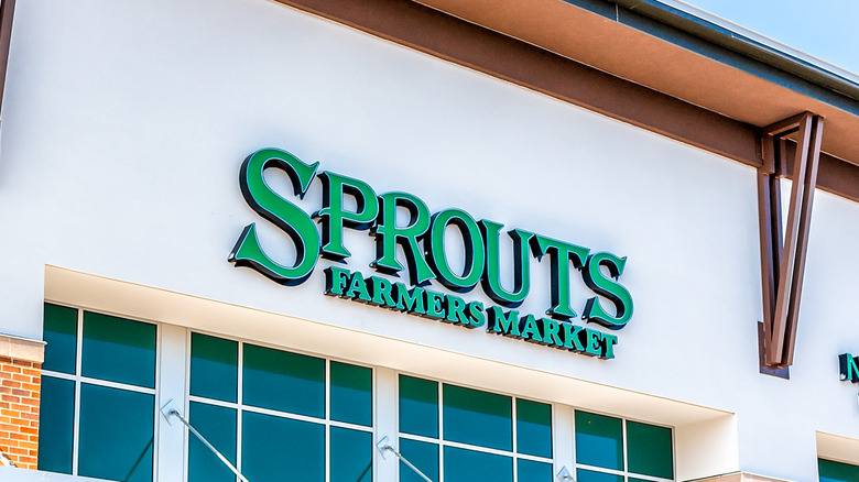 The Sprouts logo on a building