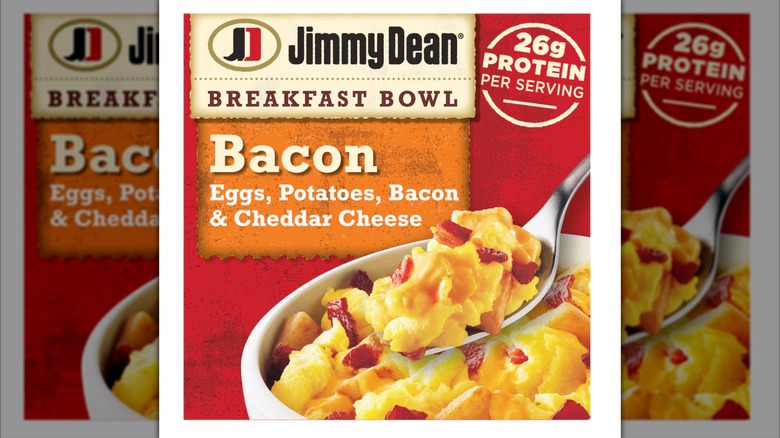External packaging of Jimmy Dean Frozen Bacon Breakfast Bowl