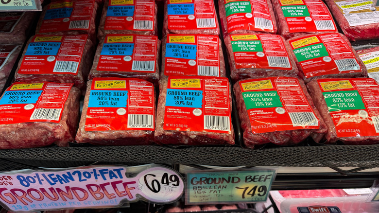 Packaged beef for sale at Trader Joe's.
