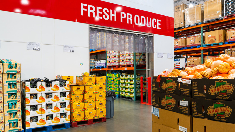 the Costco produce section