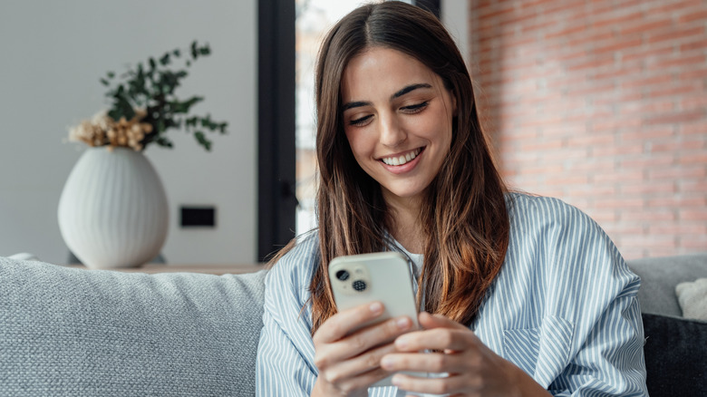 a woman making an online purchase