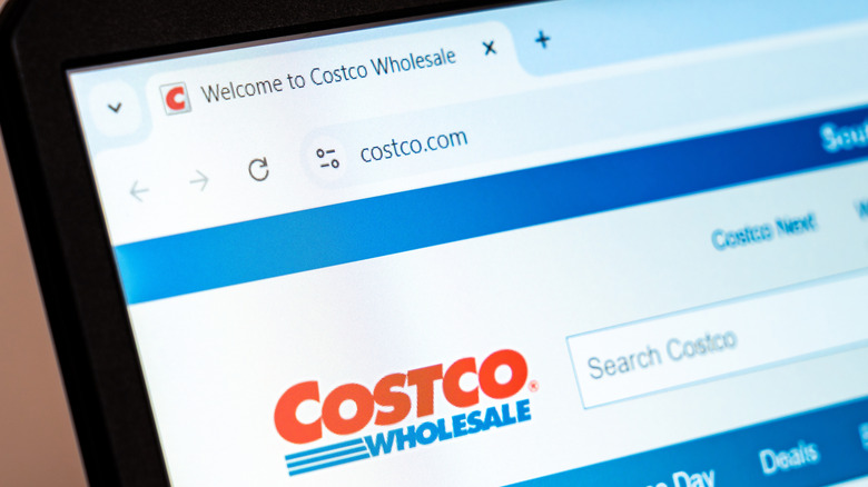 screenshot of Costco website