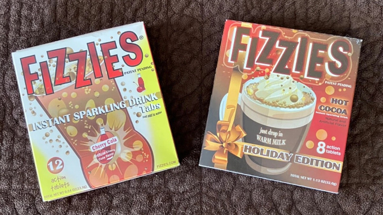 Two packages of Fizzies drink tablets from the 1950s