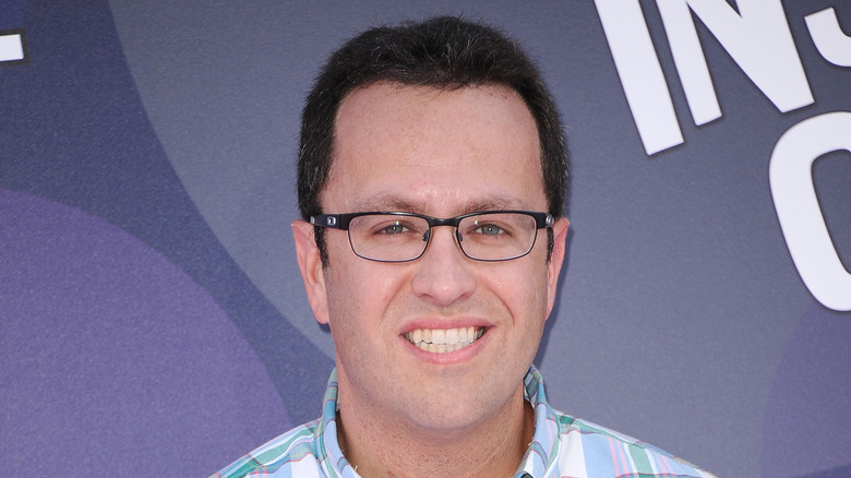 Jared Fogle's face on purple background