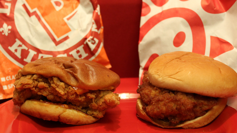 Popeyes and Chick-fil-A sandwiches