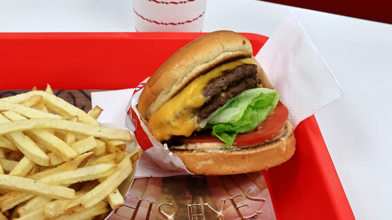Burger patties with bun and lettuce