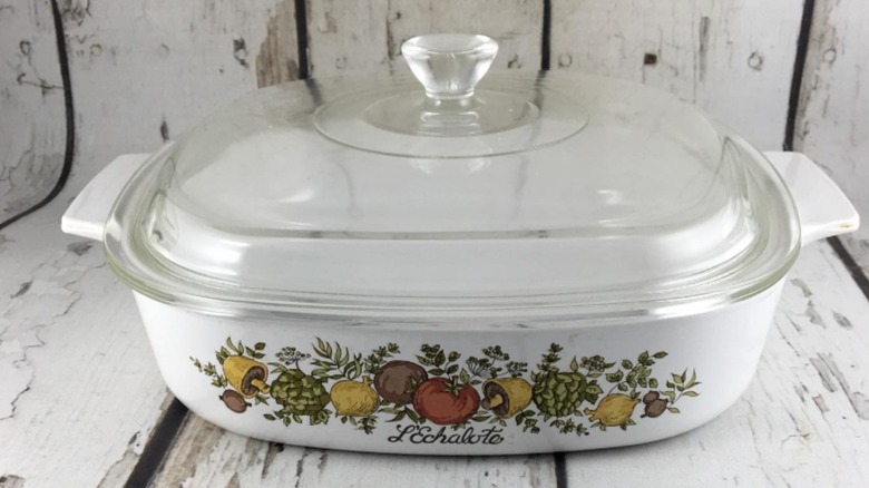 1970s CorningWare casserole dish
