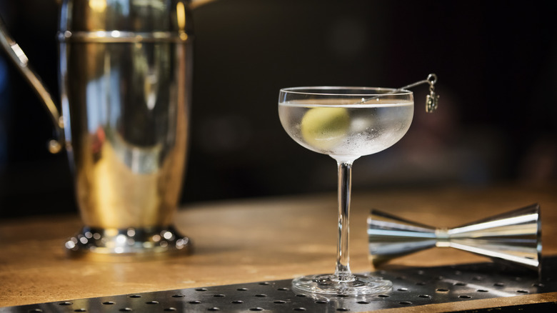 Martini up with an olive