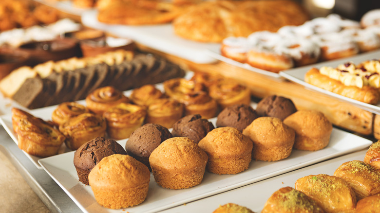 Rows of baked goods