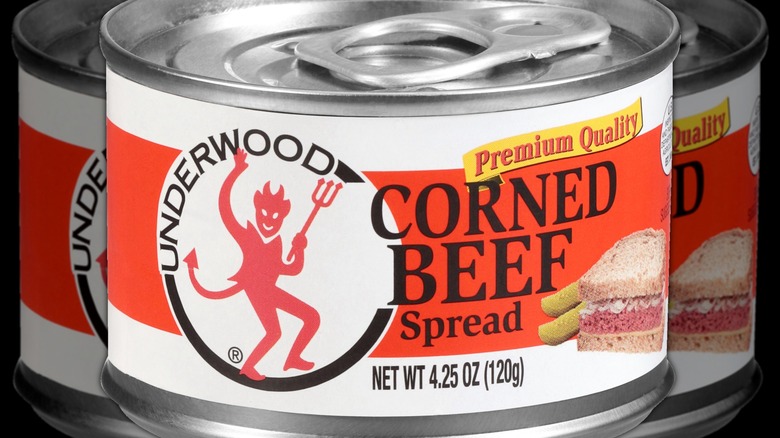 Can of Underwood corned beef
