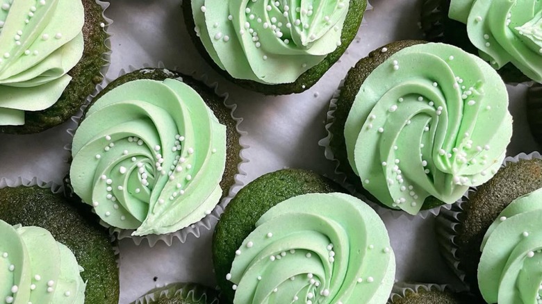 green icing gluten-free cupcakes